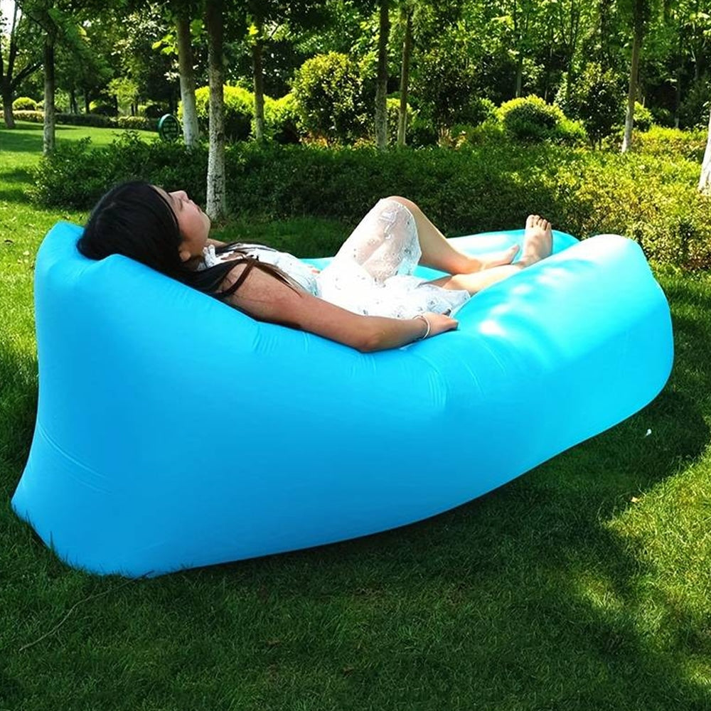 Air Bean oppblåsbar liggestol/liggesekk til strand, hage eller festival