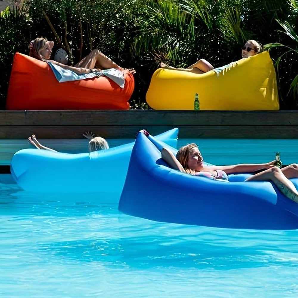 Air Bean oppblåsbar liggestol/liggesekk til strand, hage eller festival