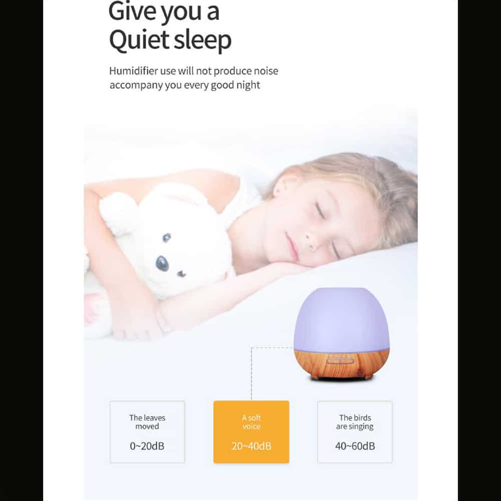 Aroma Diffuser 400 ML m/fjernkontroll - Stilren og vakker – 2 farger -