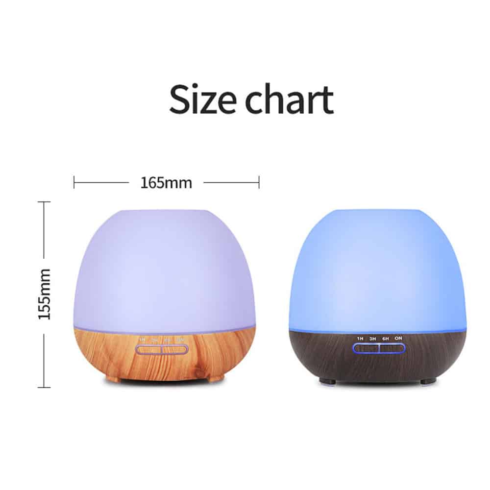 Aroma Diffuser 400 ML m/fjernkontroll - Stilren og vakker – 2 farger -