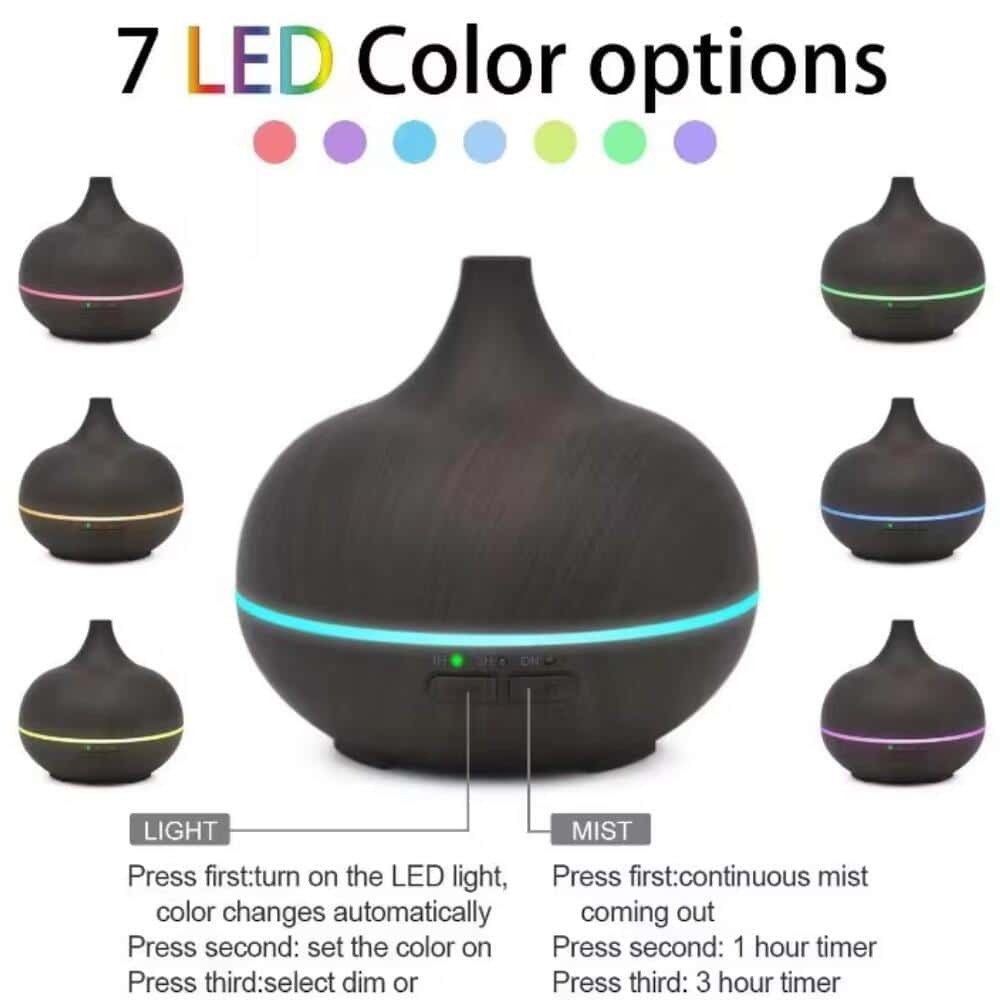 Aroma Diffuser – 500 ml med trelook