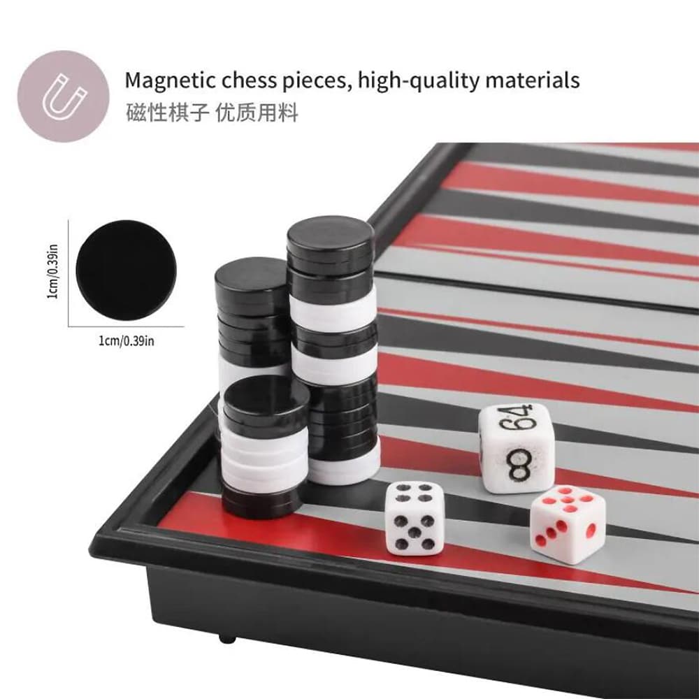 Backgammon – Magnetisk Spill for Reiser og Hjemmebruk
