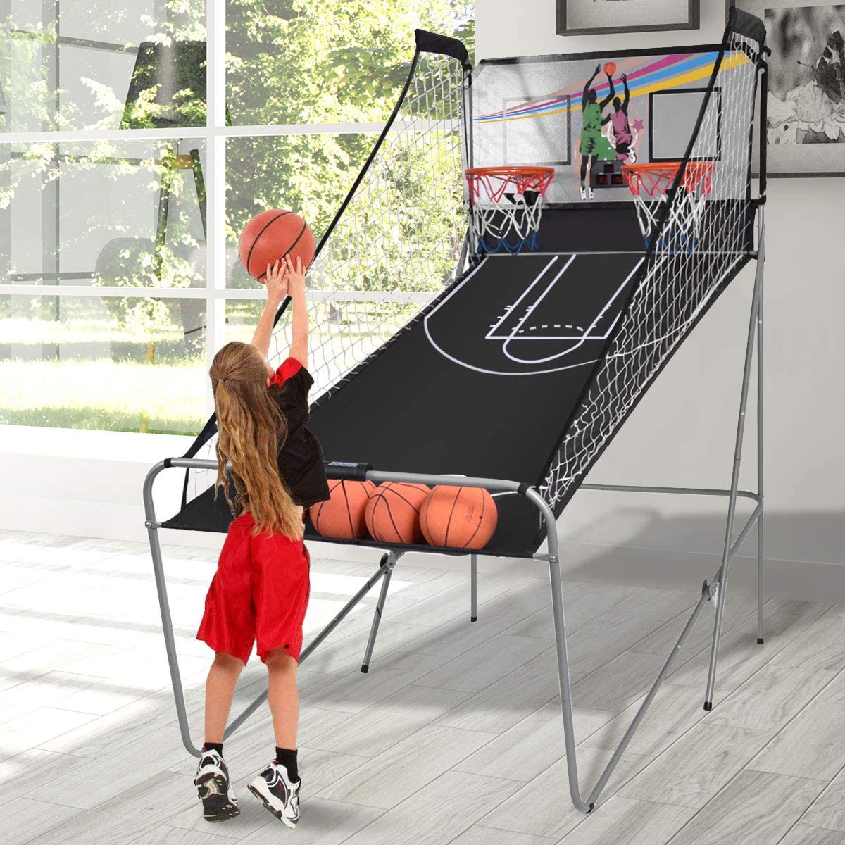 Basketballspill med 4 baller