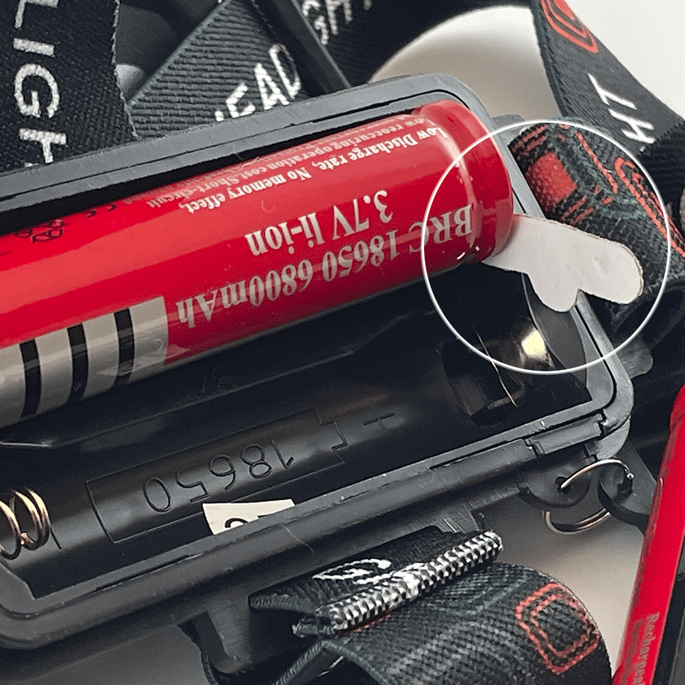 LED-hodelykt (kraftig 5000 lumen) inkluderer oppladbare batterier