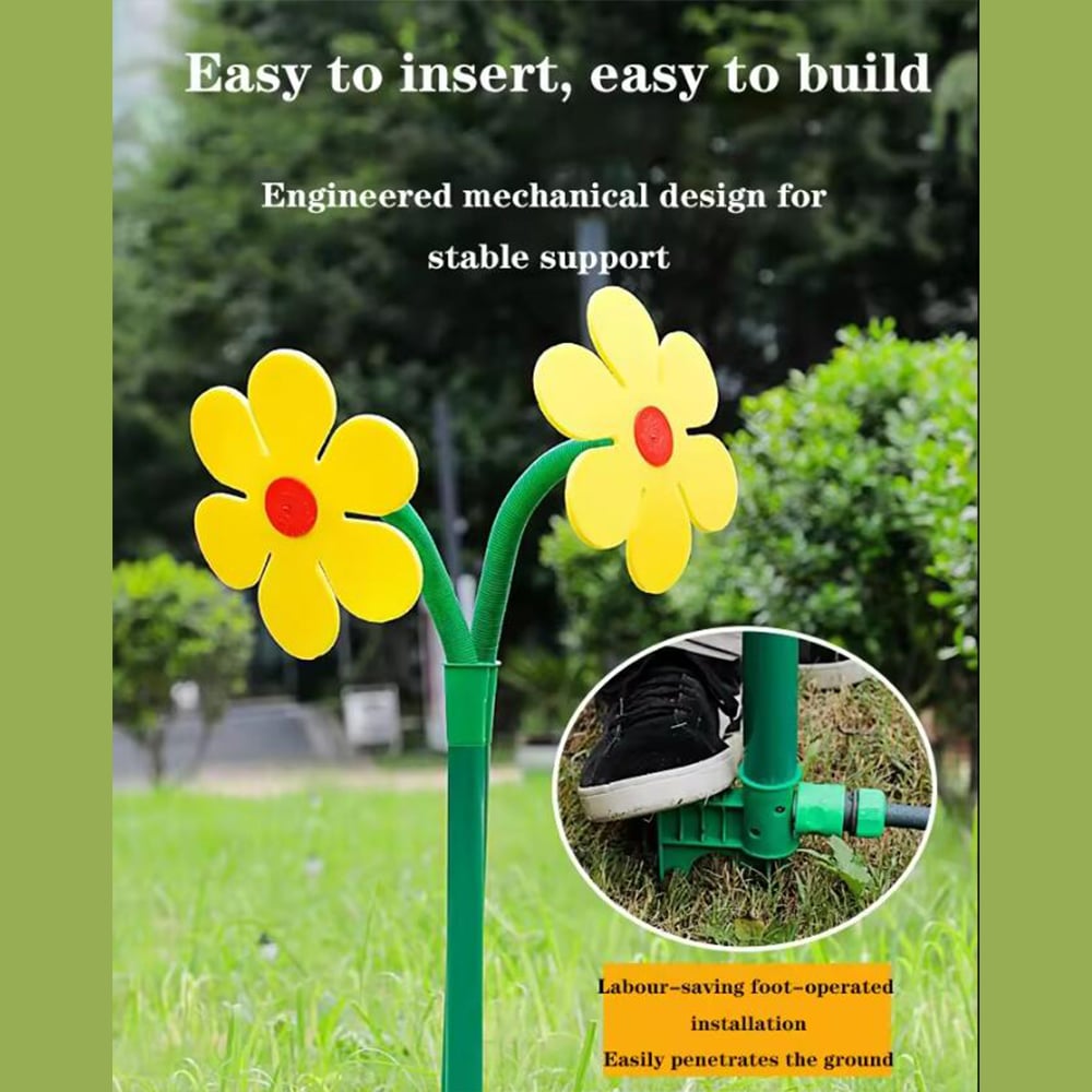 Blomstformet sprinkler - dekorativ og effektiv