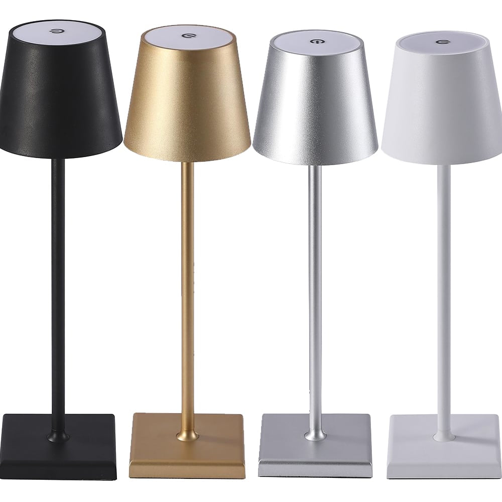 Bordlampe LED med touch - ledningsfri - 4 farger