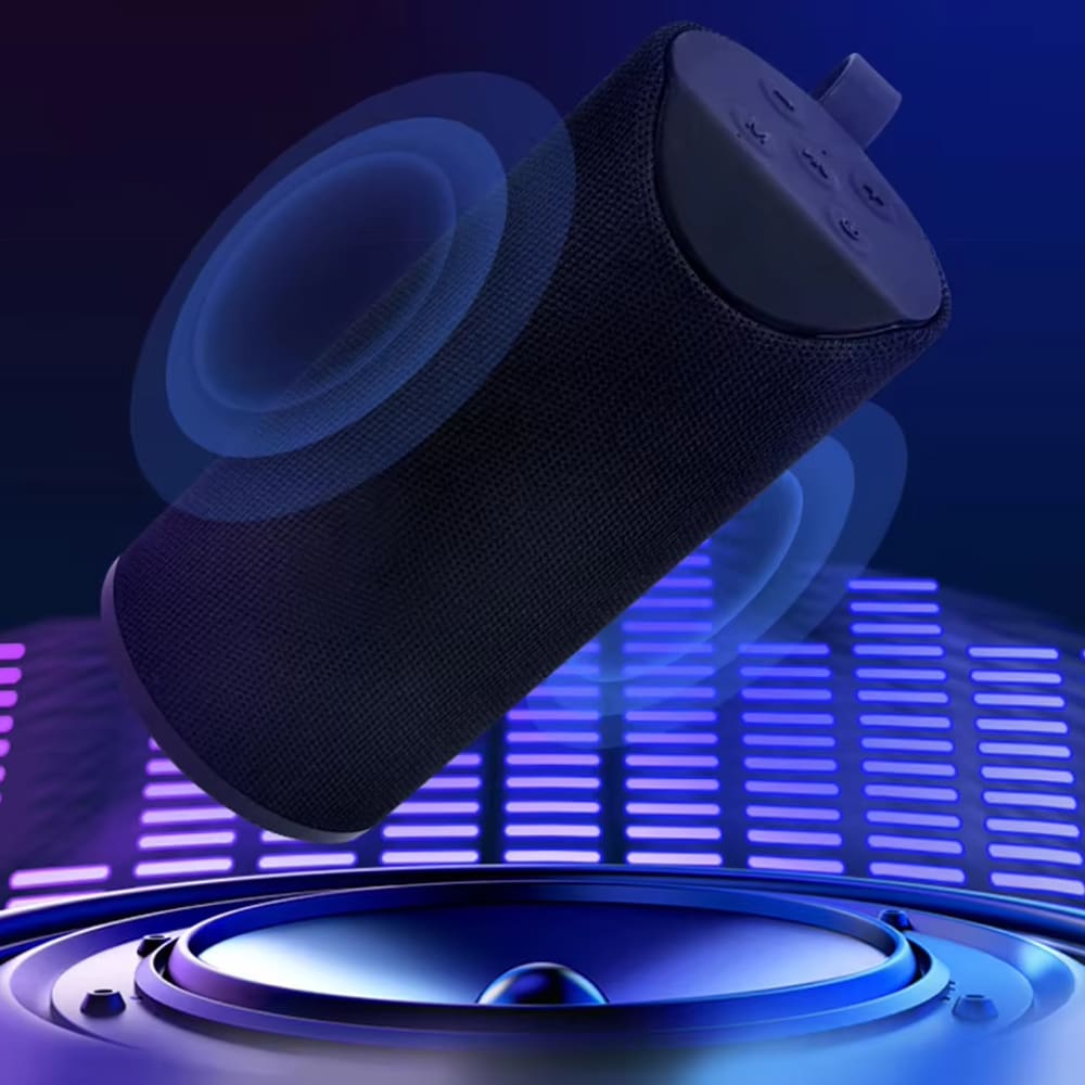 Bluetooth-høyttaler 5W med subwoofer og stoffdesign