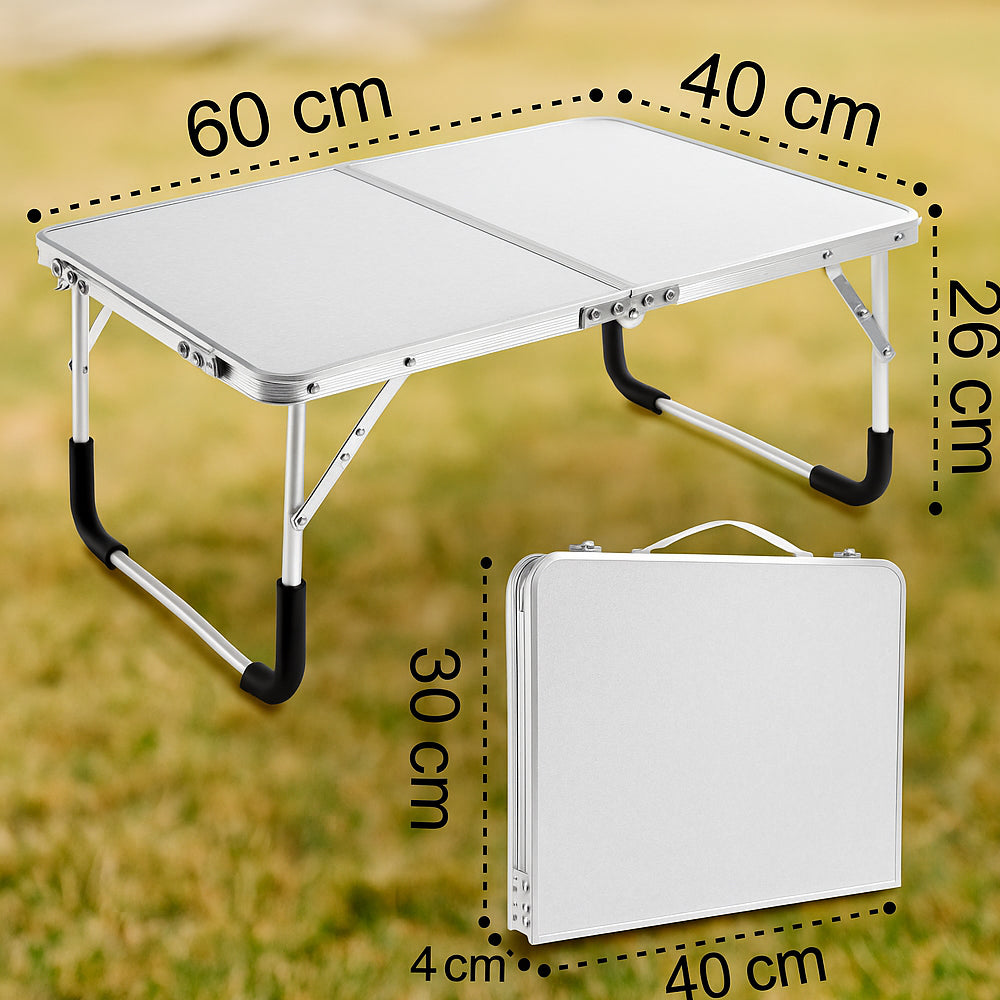 Sammenleggbart lettvekts campingbord i aluminium