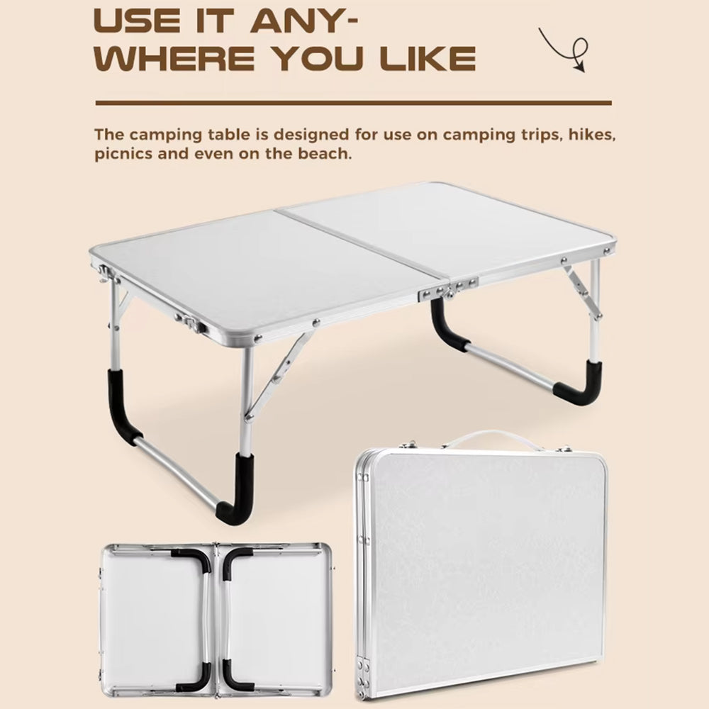 Sammenleggbart lettvekts campingbord i aluminium