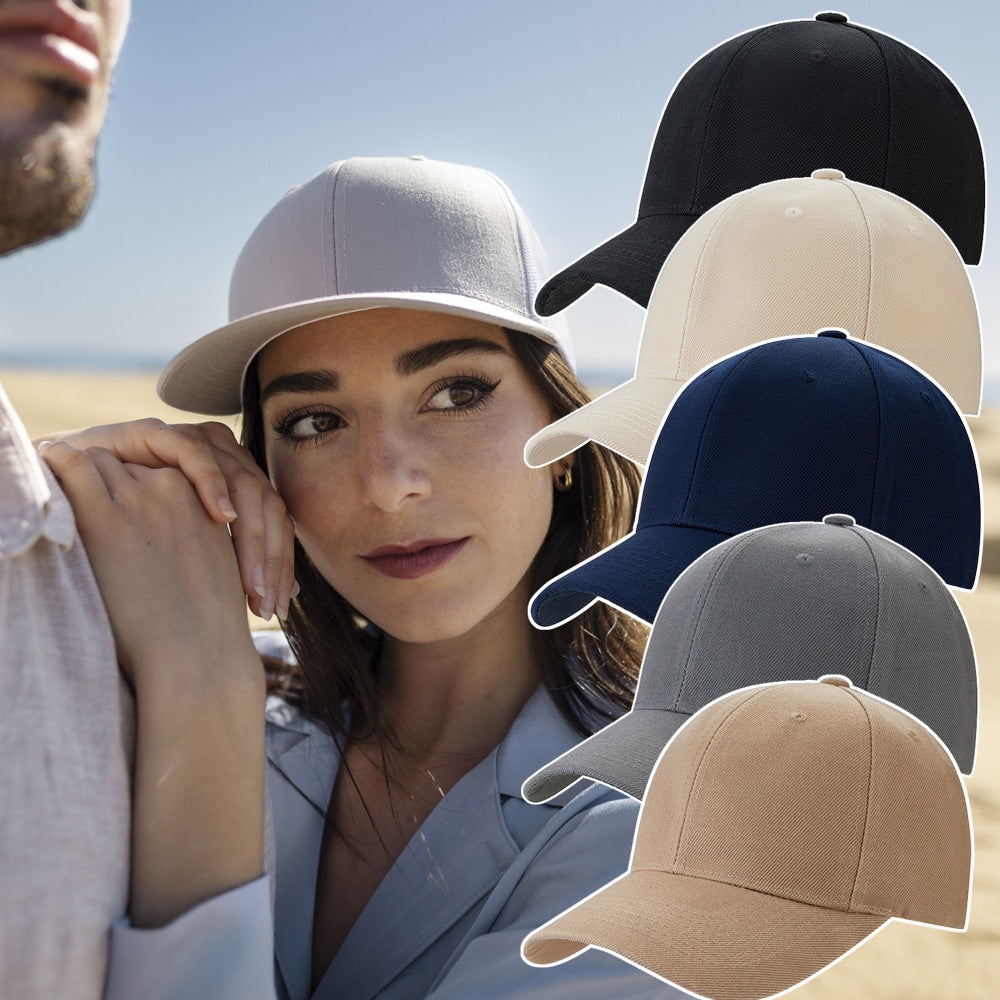 Baseballcap ensfarget - i mange farger!