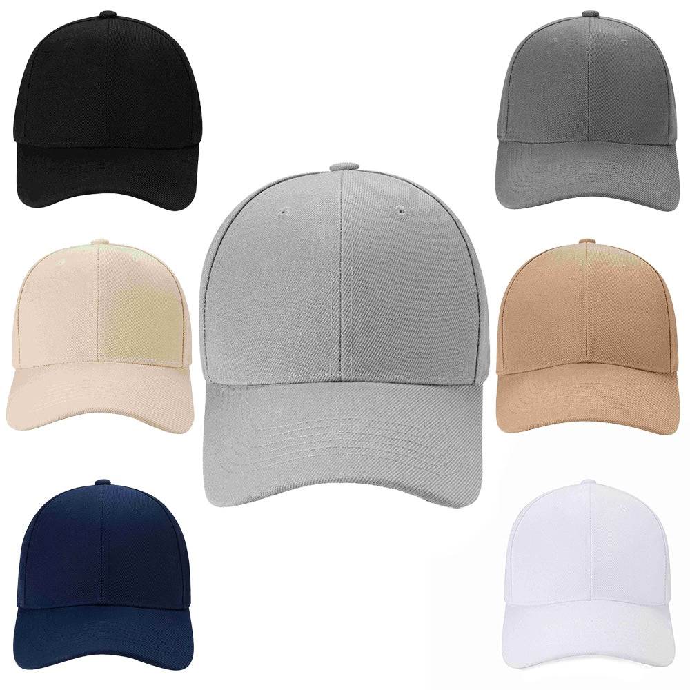Baseballcap ensfarget - i mange farger!