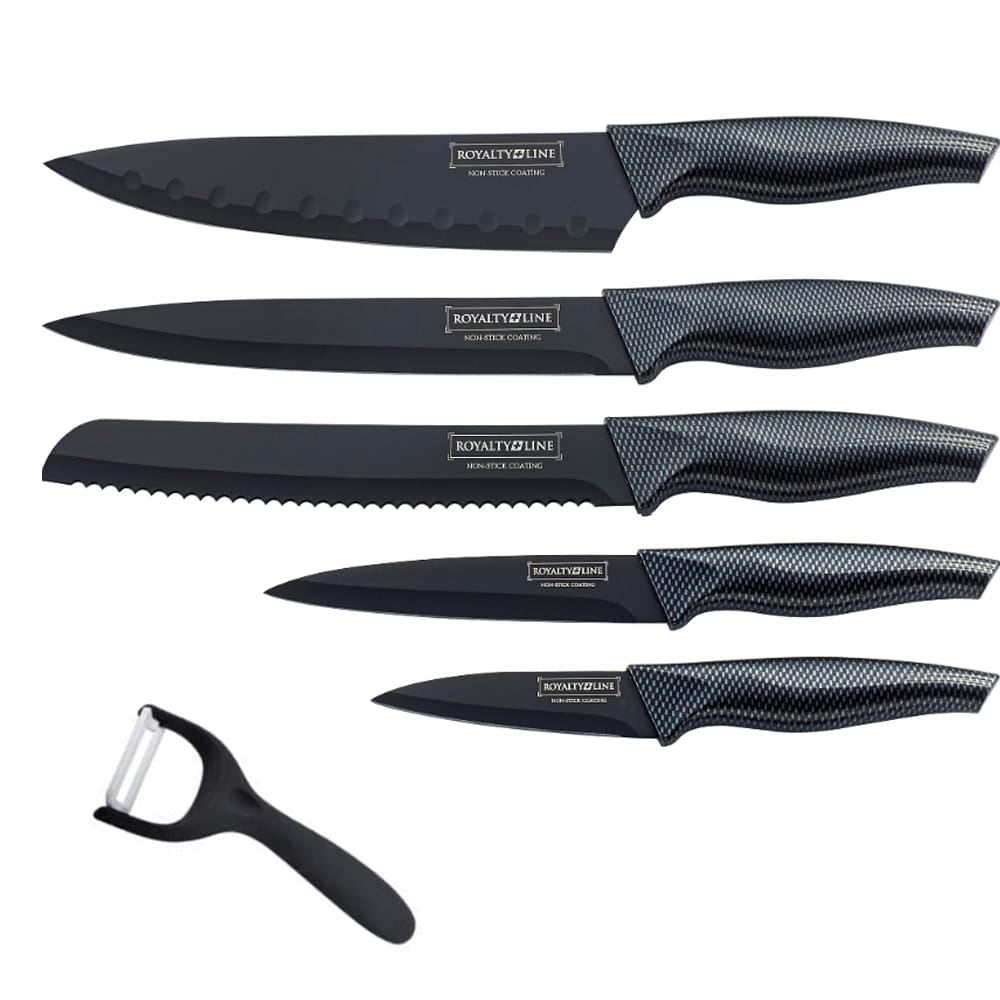 Knivsett (5 deler + skreller) Royalty Line – rustfritt