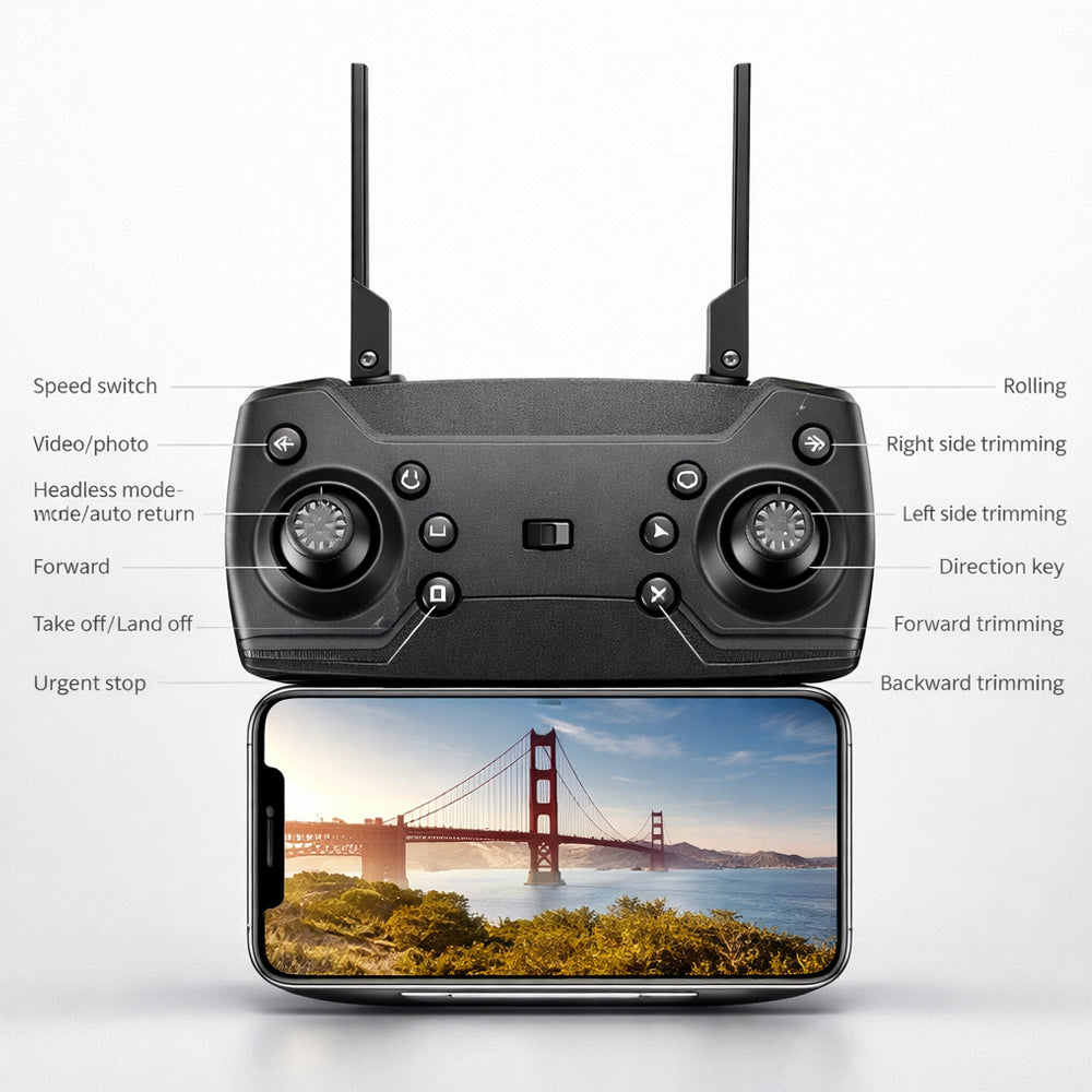 Sammenleggbar Drone 4K med/uten kamera