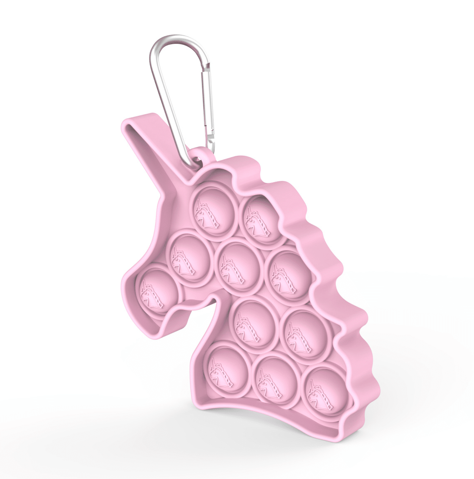 Fidget Toys - Pop It Bubbles - Enhjørning Nøglering (flere farver)