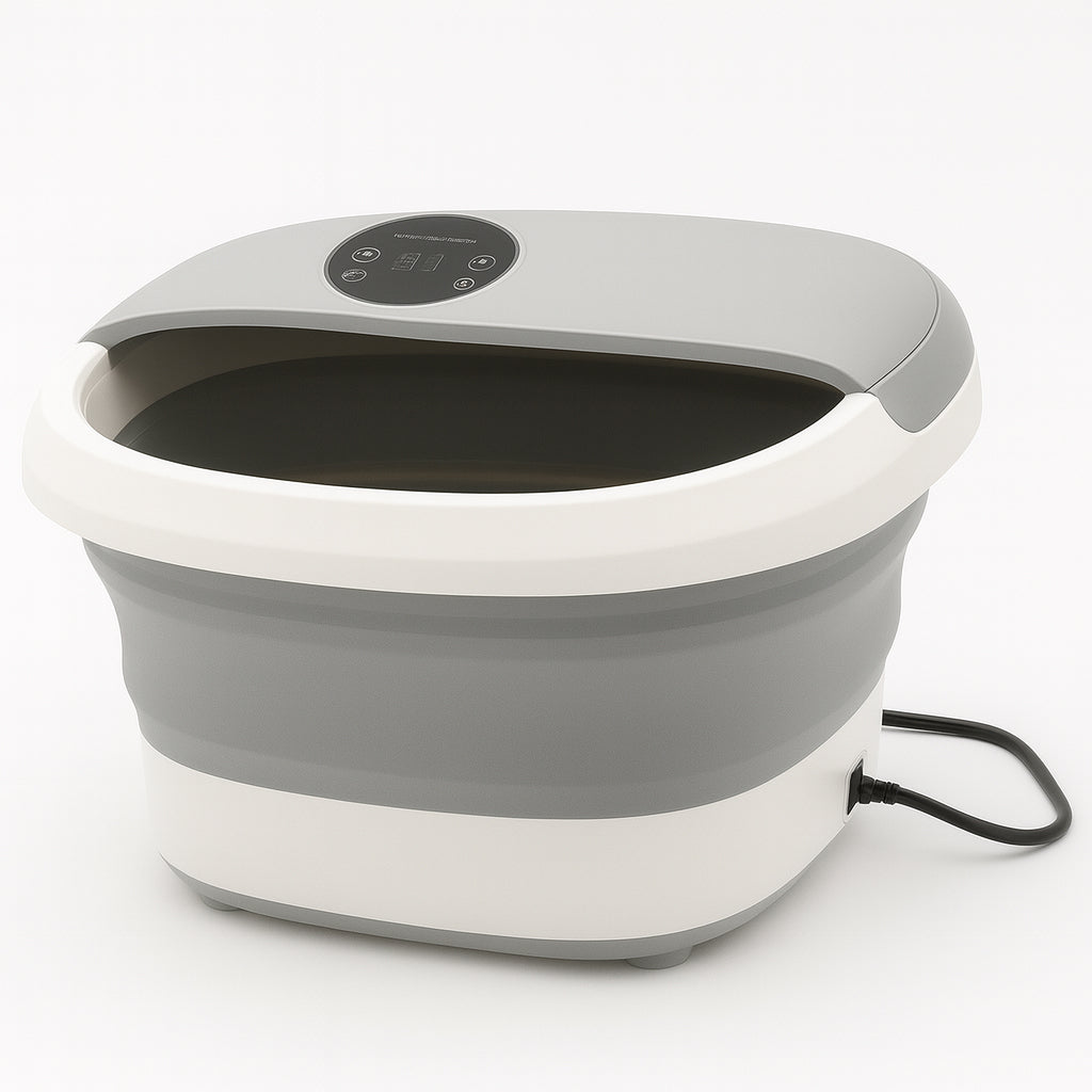 Sammenleggbar Luksus Fotbad m/massasje, temperaturkontroll &amp; fjernstyring