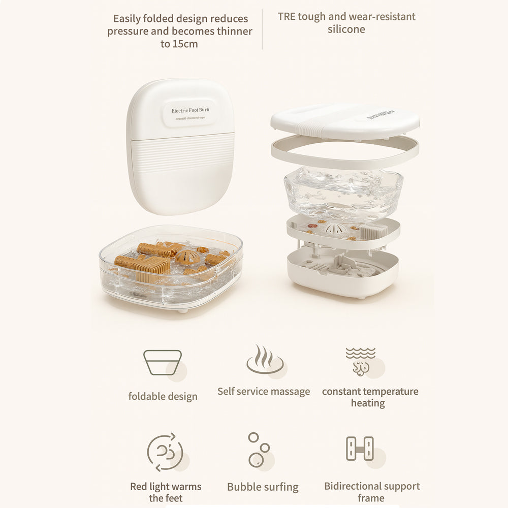 Sammenleggbart fotspa – Kraftig varme og dyp massasje