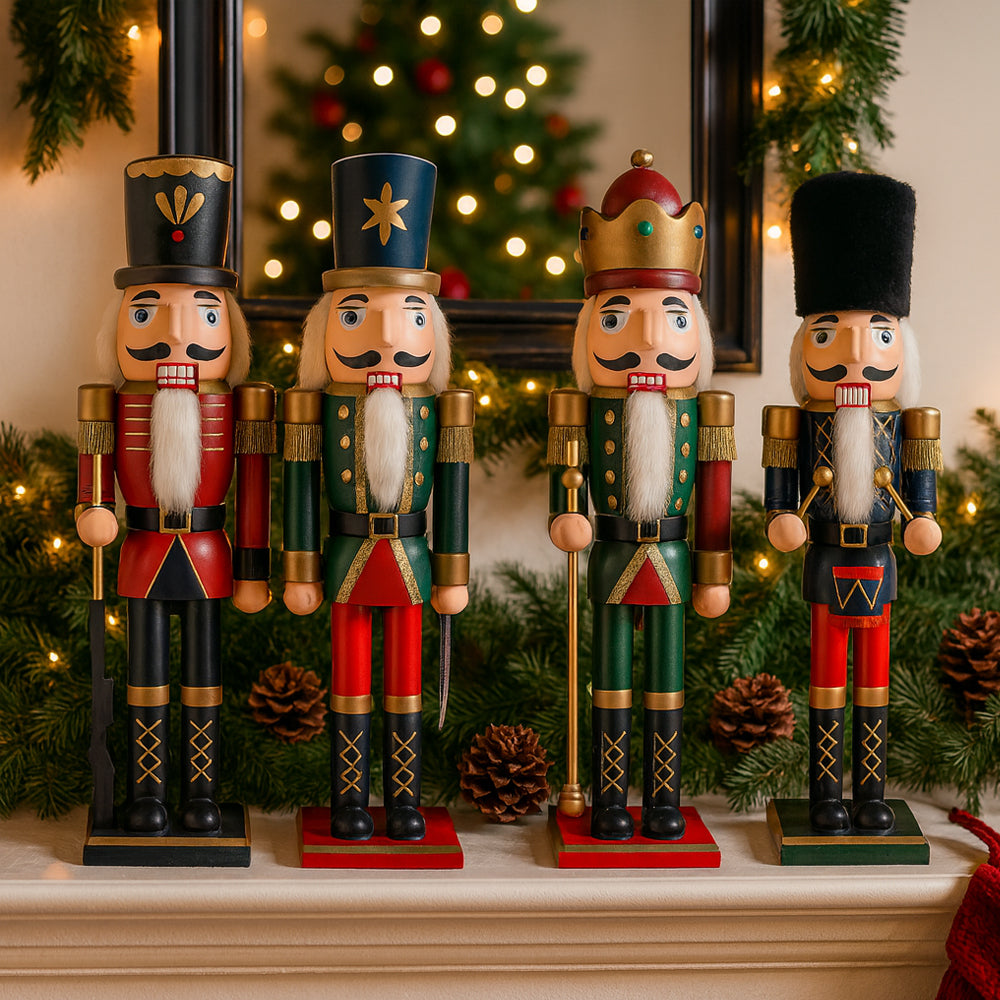 Nøtteknekkerfigurer i tre – 60 cm – 4 forskjellige figurer