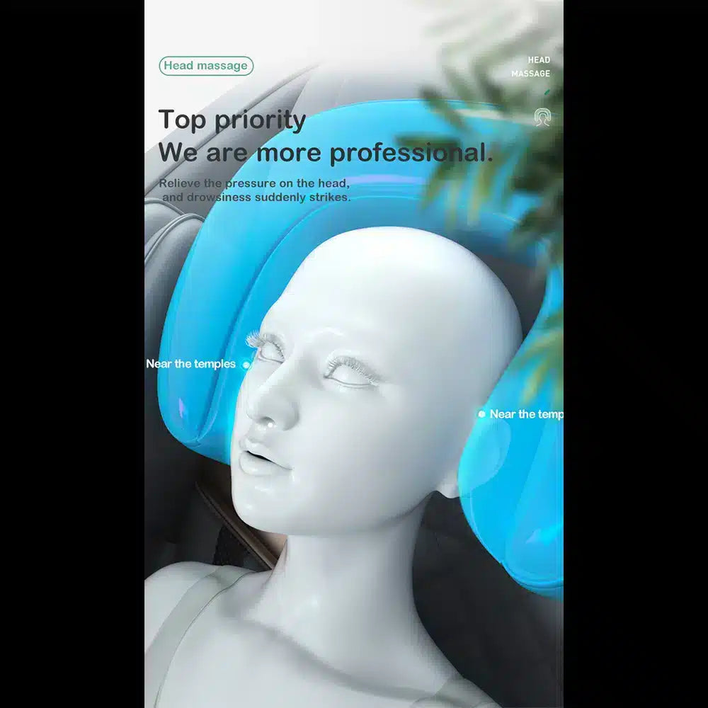 Pro+ Massasjestol 4D - Hvit med Varmeterapi og Stemmekontroll