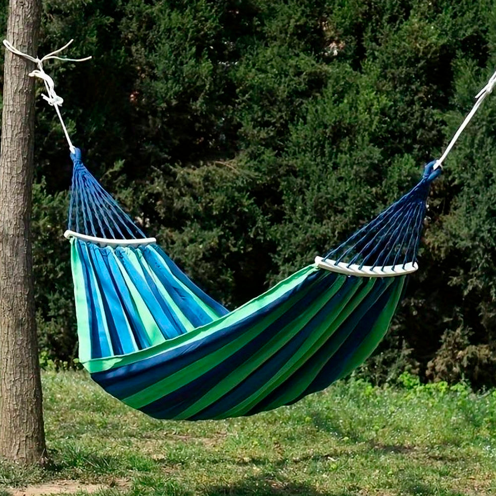 Luksuriøs Hengekøye - Blåstripet Camping Hengekøye