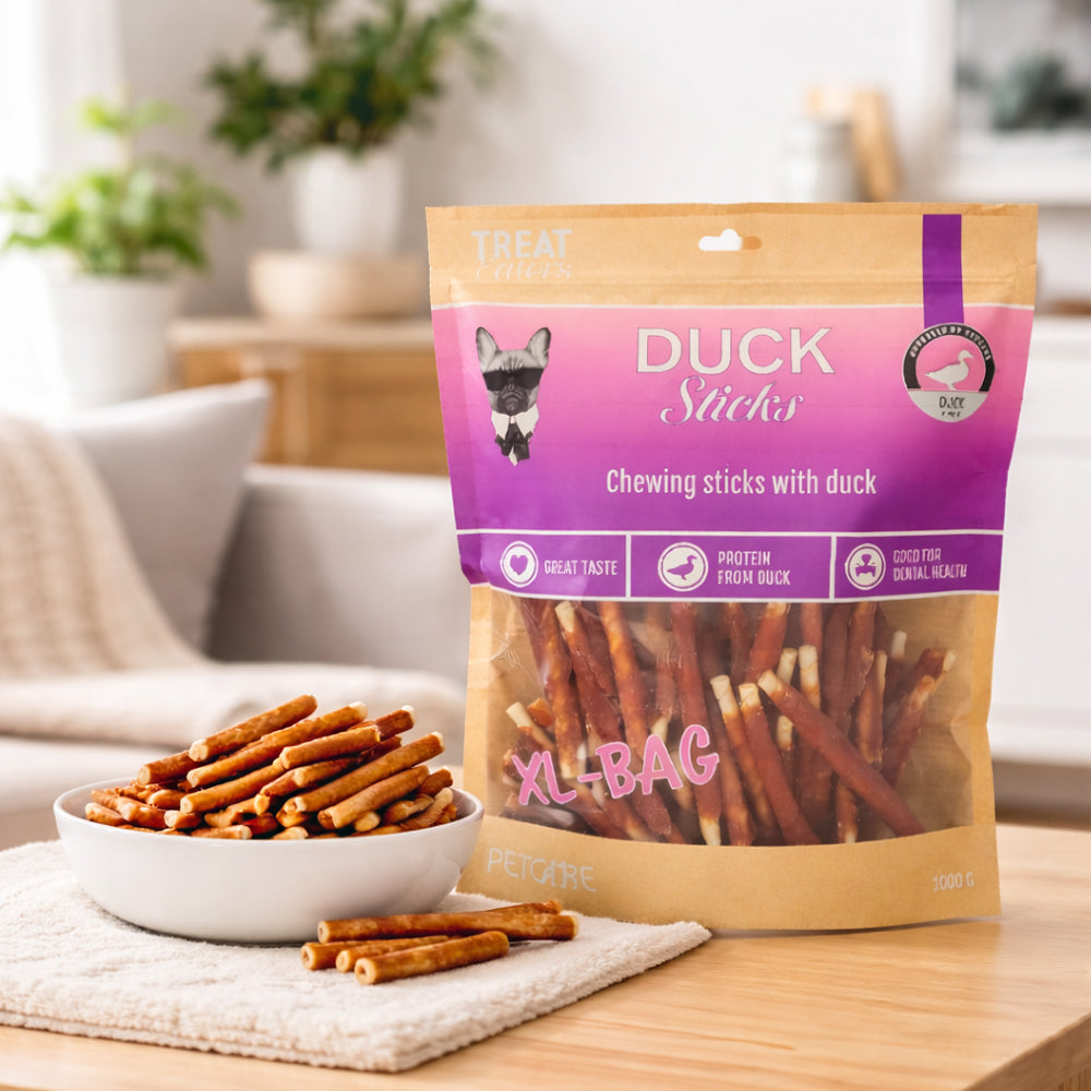 Treateaters Duck Sticks 1000 g (skånsomme tyggestenger til hunder)