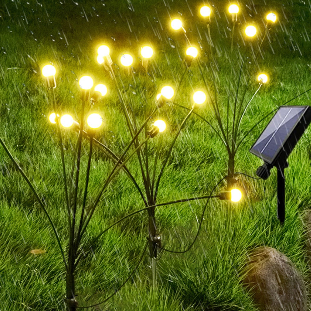 Ildflue, hagebelysning på spyd m/6-LED, 2-pakn.
