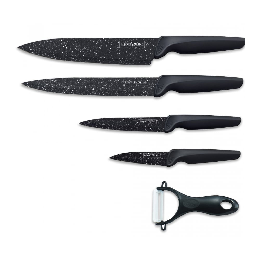 Knivsett (4 deler + skreller) Royalty Line m/marmorbelegg