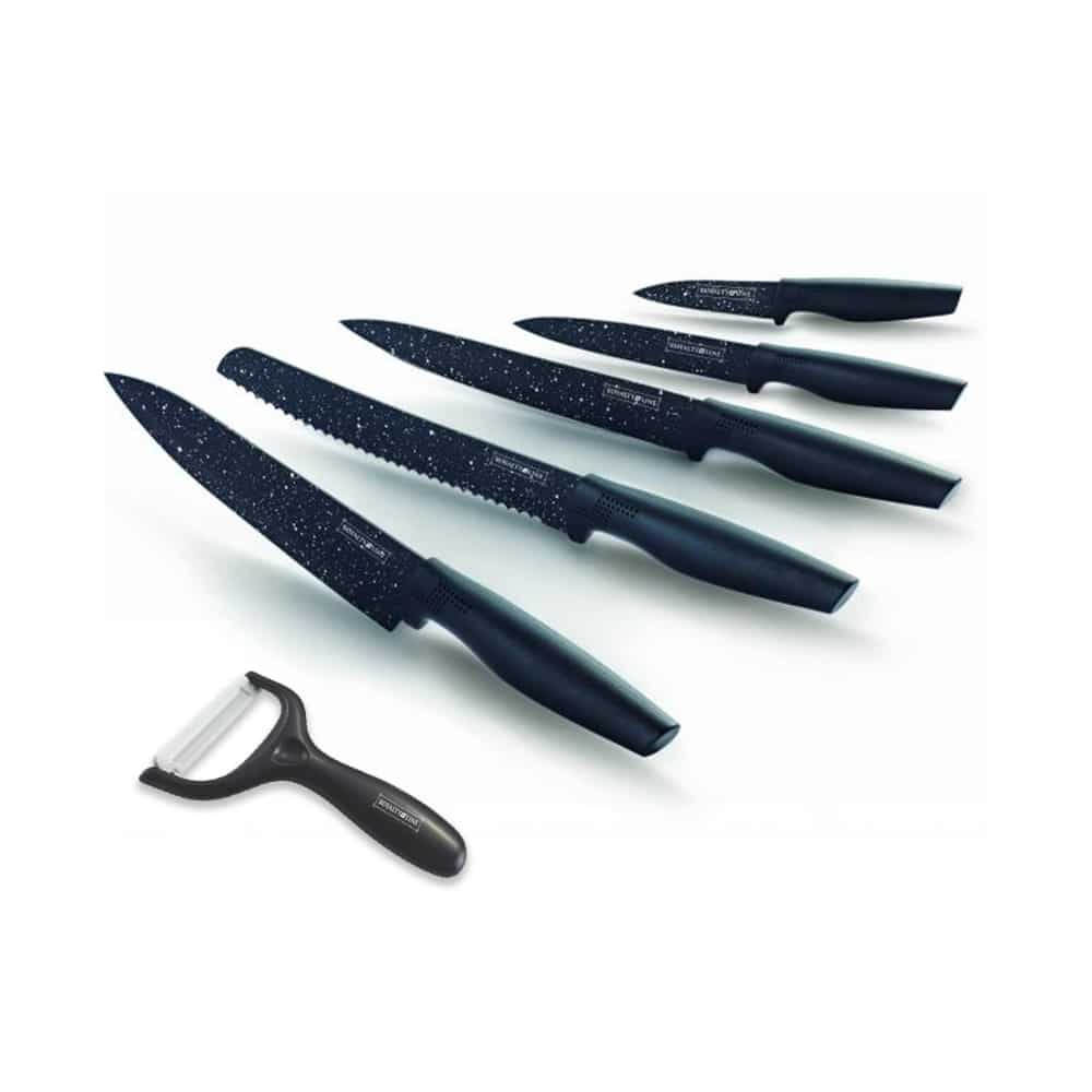 Knivsett (4 deler + skreller) Royalty Line m/marmorbelegg