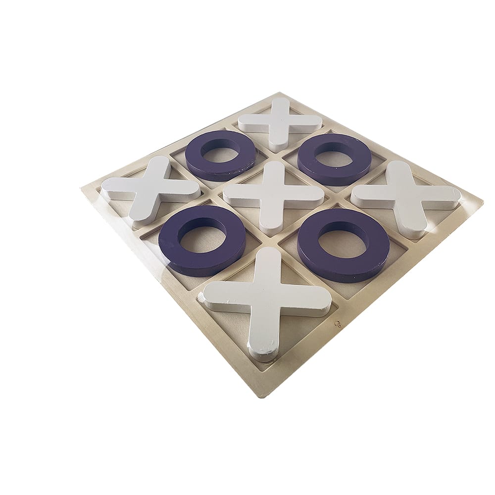 Tic Tac Toe i Tre (30 x 30 cm) - Klassisk Moro i Stor Stil