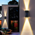 Solcelle-LED-vegglampe (up- downlight), 2 stk. svart