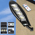 LED-gatebelysning 80W, 168LED m/PIR (infrarød bevegelsessensor) inkl. fjernkontroll, solcelledrevet lys