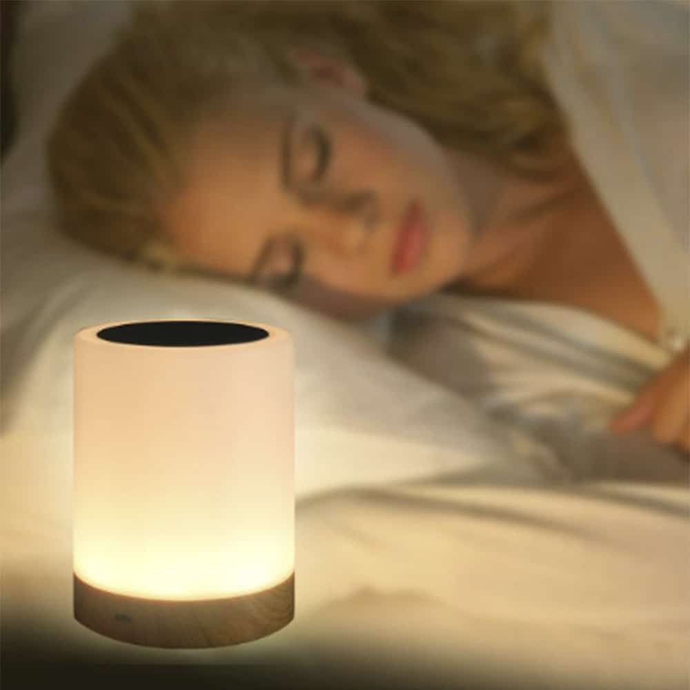 Dimbar LED-Bordlampe m/touch & RGB fargeskift