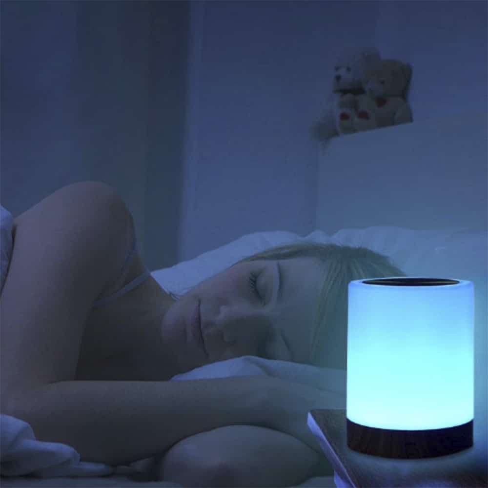 Dimbar LED-Bordlampe m/touch & RGB fargeskift