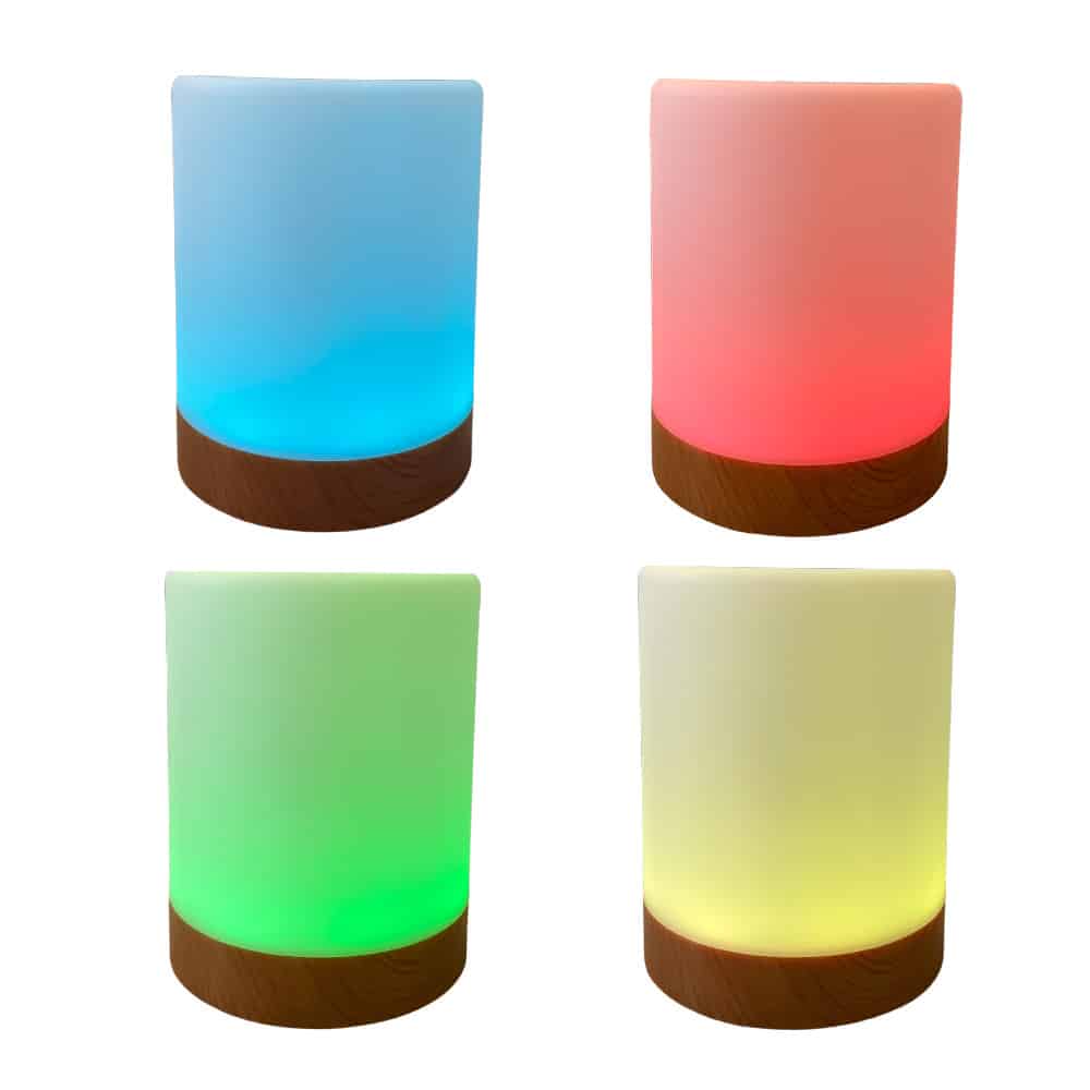Dimbar LED-Bordlampe m/touch & RGB fargeskift