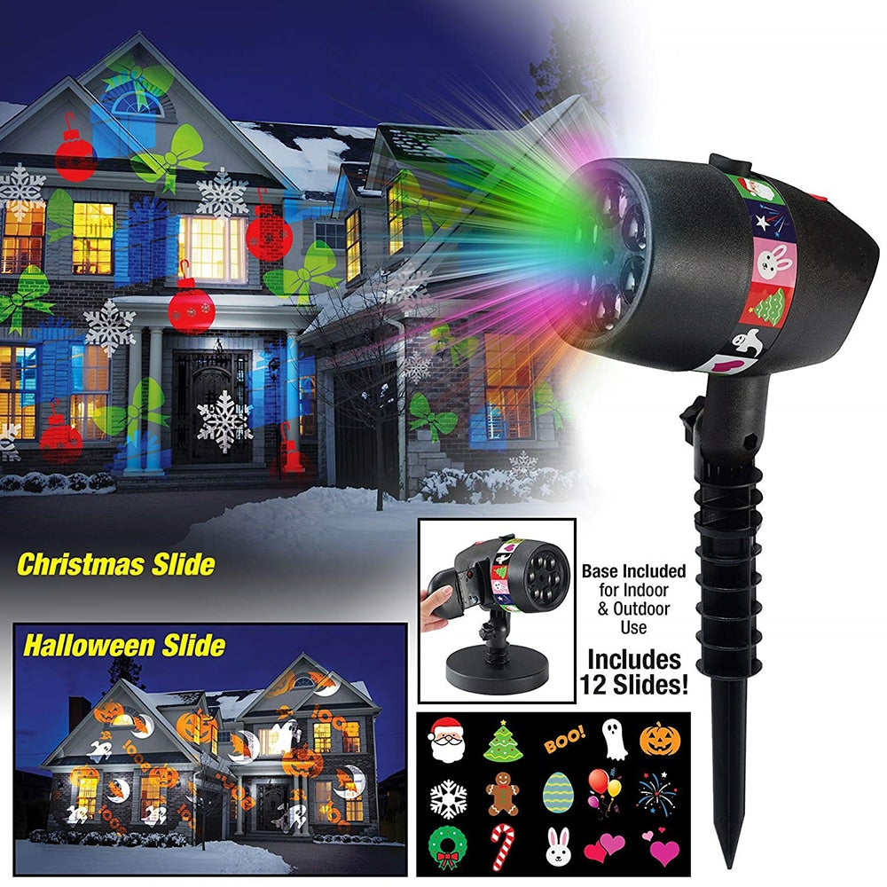 Magic Light-projektor m/12 utskiftbare motiver