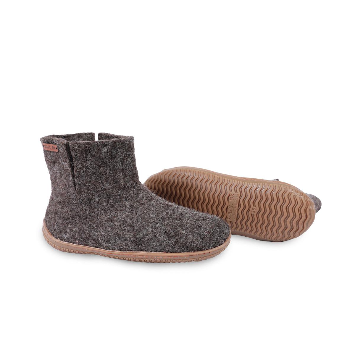 Uldstøvle (100% ren uld) m/Gummisål - Dansk Design fra SHUS