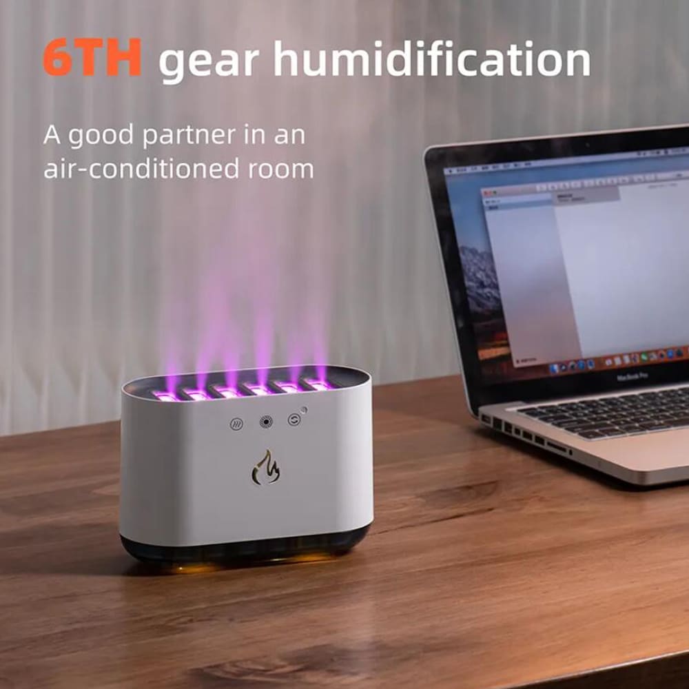 Dynamisk Luftfukter med 7 Fargerike Lys & Smart Styring