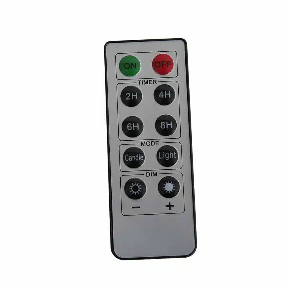 LED-blokklys med fjernkontroll - Oppladbare - 3 stykker - 12/15/17 cm - med 3D-flamme