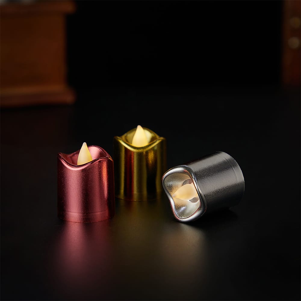 Plast-LED-lys - 6-delt sett - Ø3,7 x 4,5 cm -