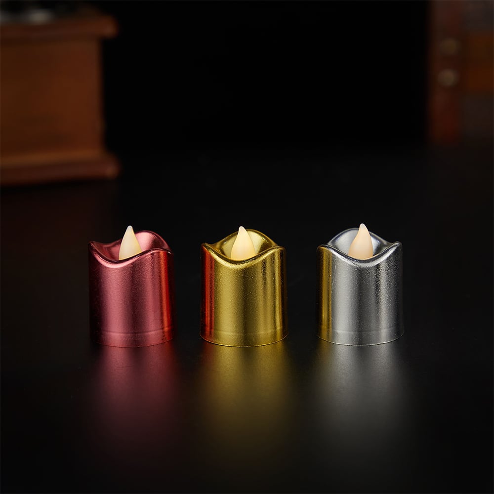 Plast-LED-lys - 6-delt sett - Ø3,7 x 4,5 cm -