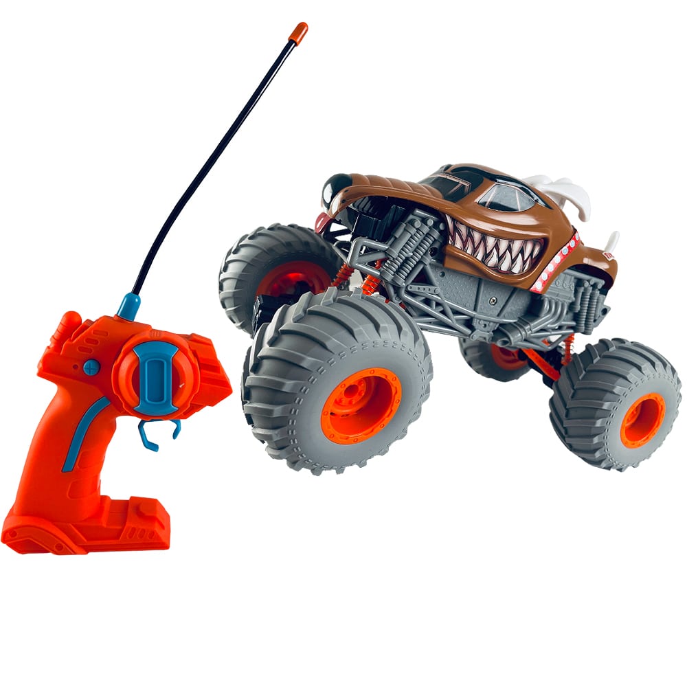 Monstertruck, fjernstyrt bil – lilla eller grå
