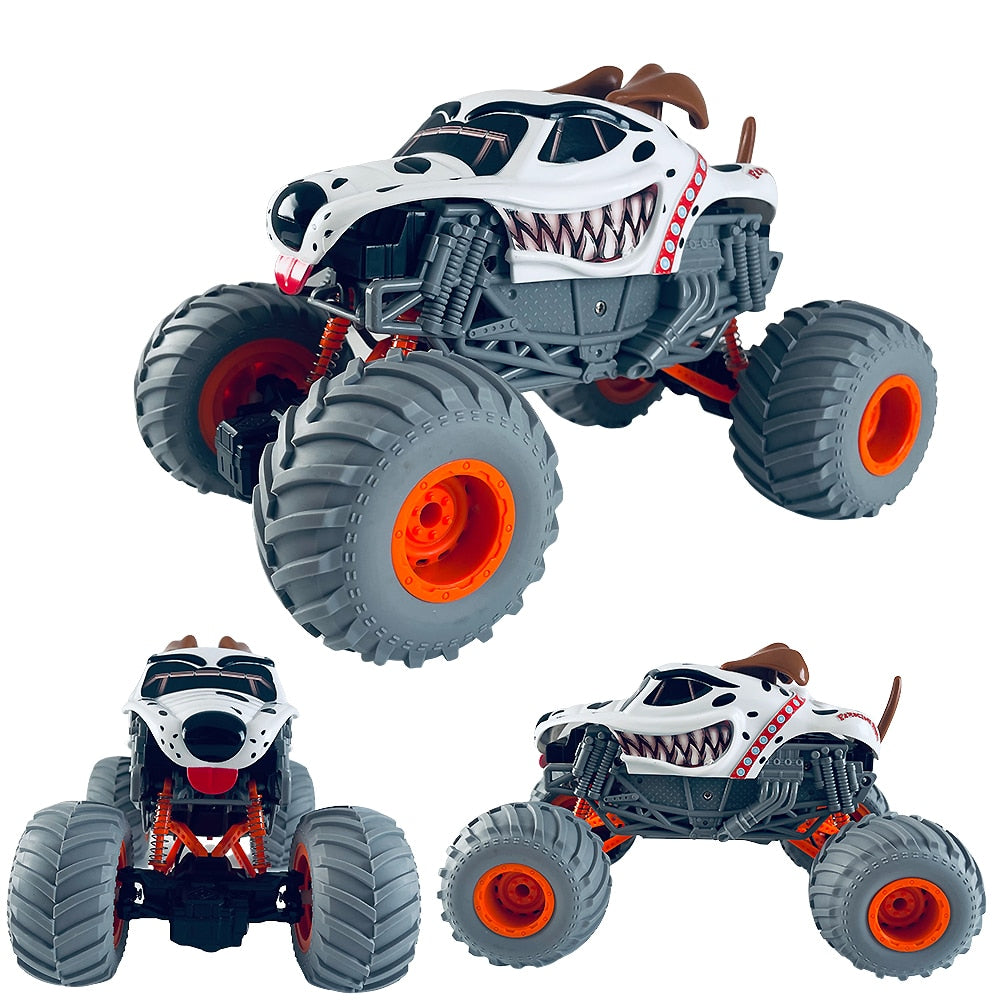 Monstertruck, fjernstyrt bil – lilla eller grå