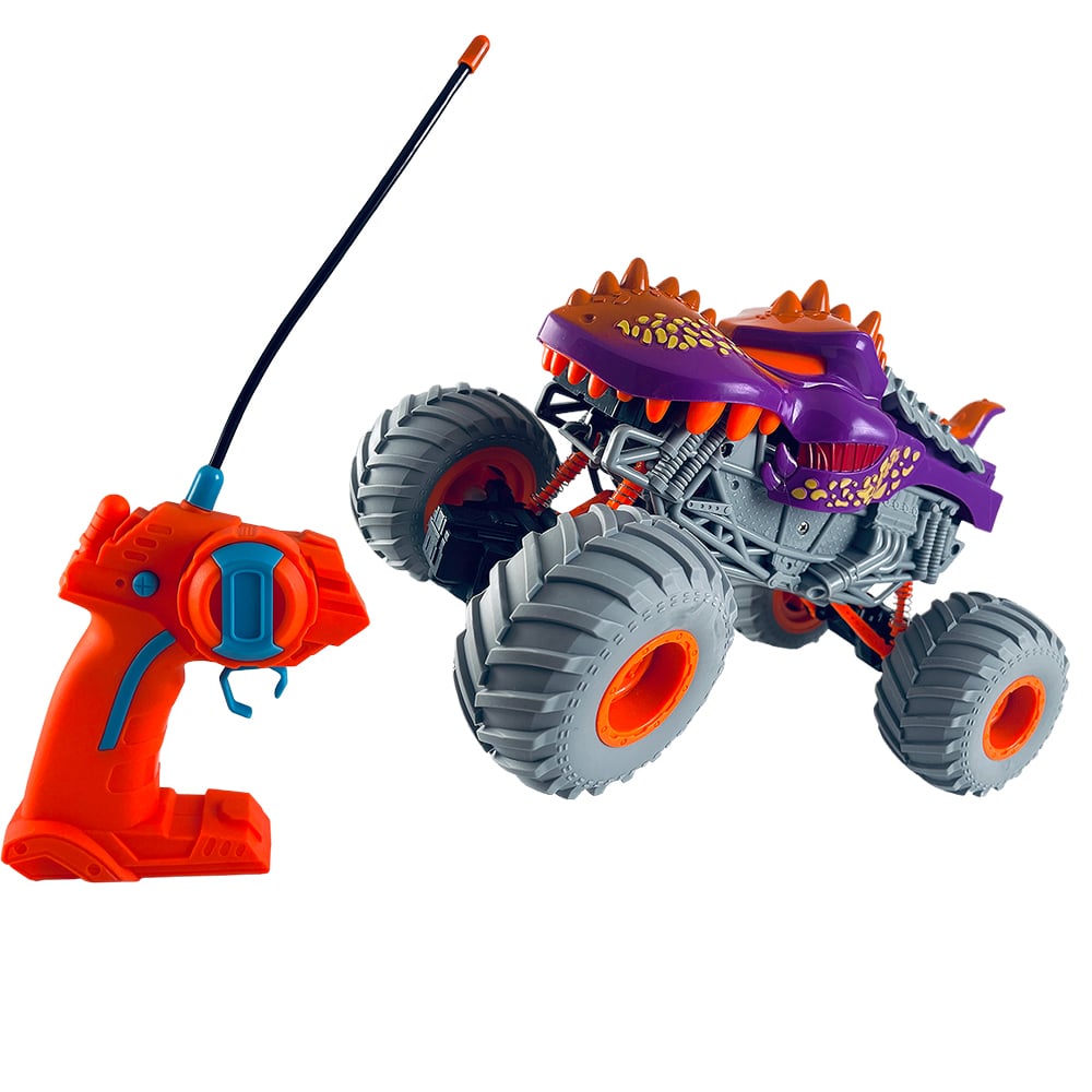 Monstertruck, fjernstyrt bil – lilla eller grå
