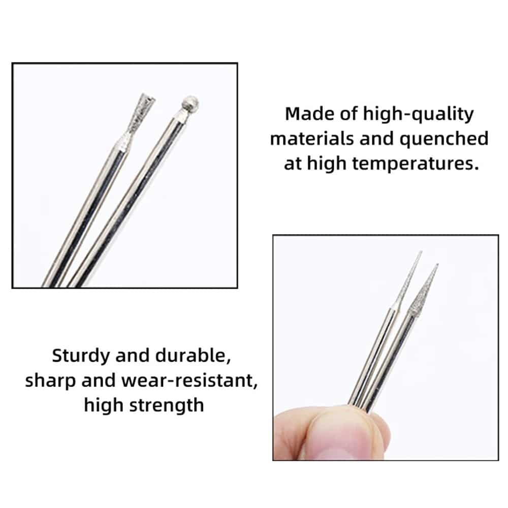 Neglebitsett Rustfritt Stål - 30 deler for elektrisk neglefil -