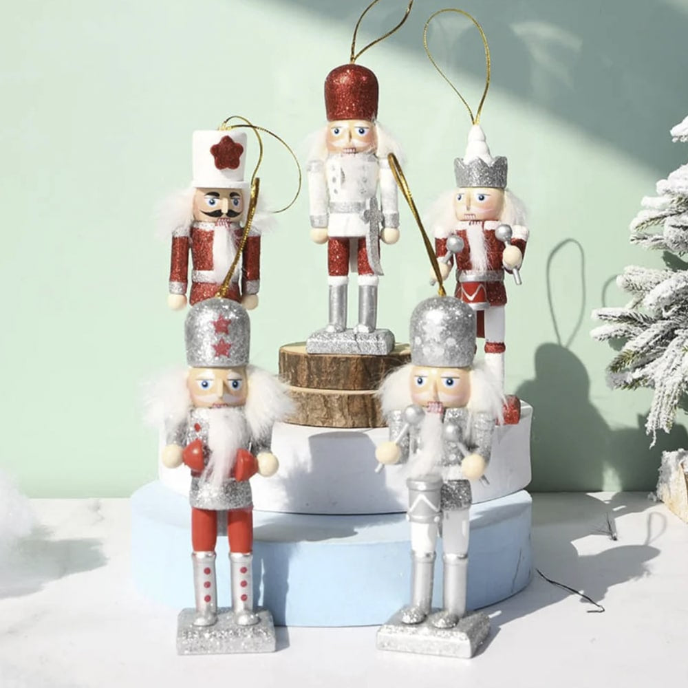 Nøtteknekkerfigurer i Tre - 12,5 cm, sett med 5 figurer -