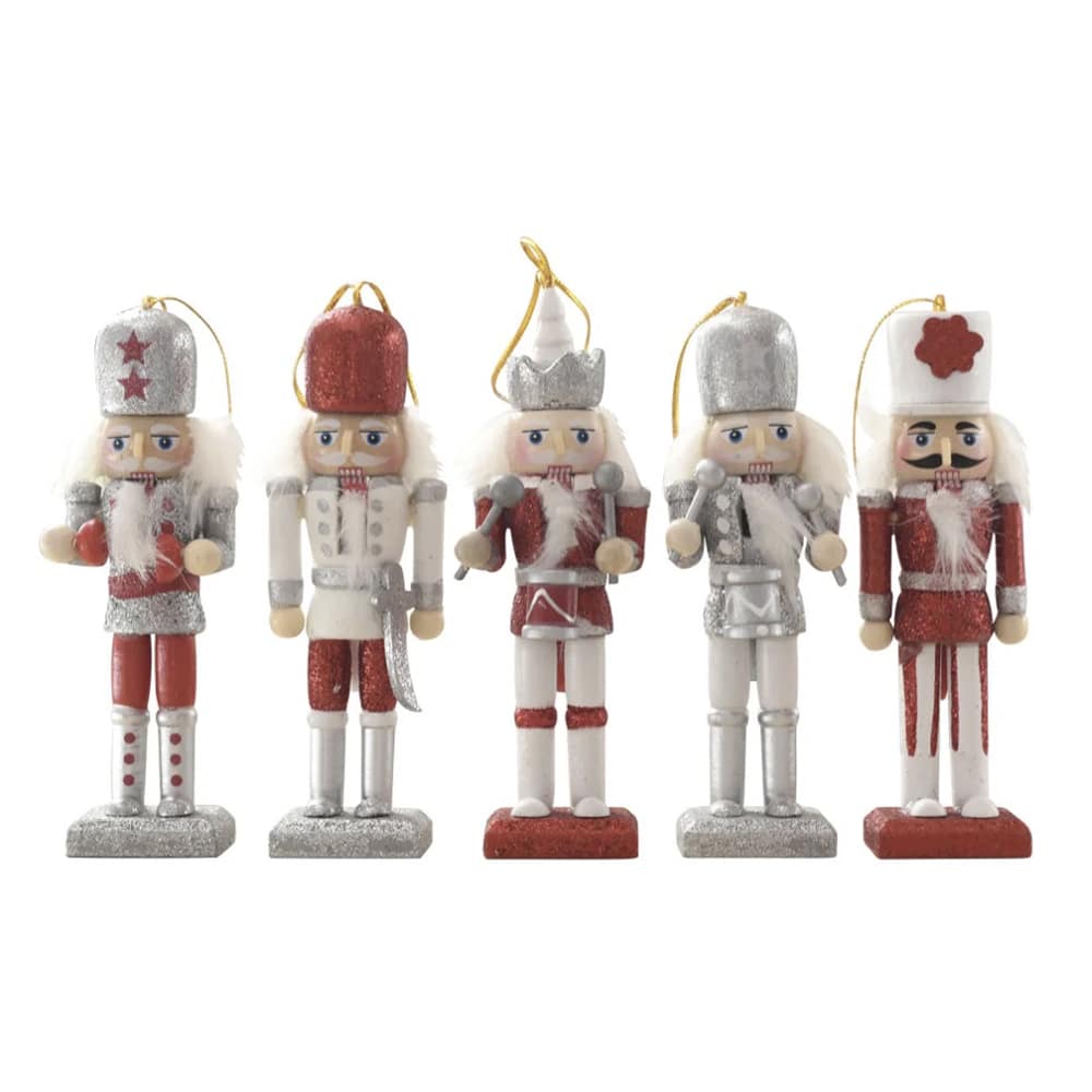 Nøtteknekkerfigurer i Tre - 12,5 cm, sett med 5 figurer -