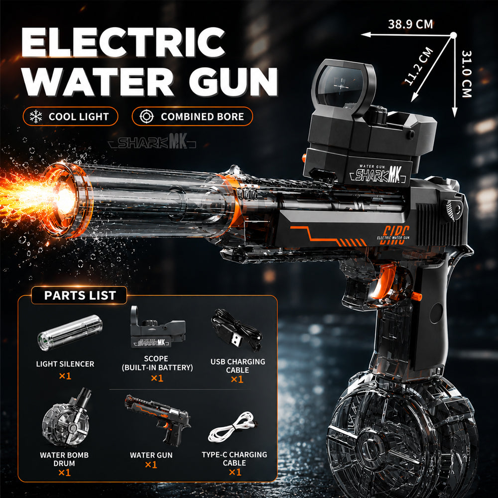 Vannpistol – elektrisk med kult LED-lys