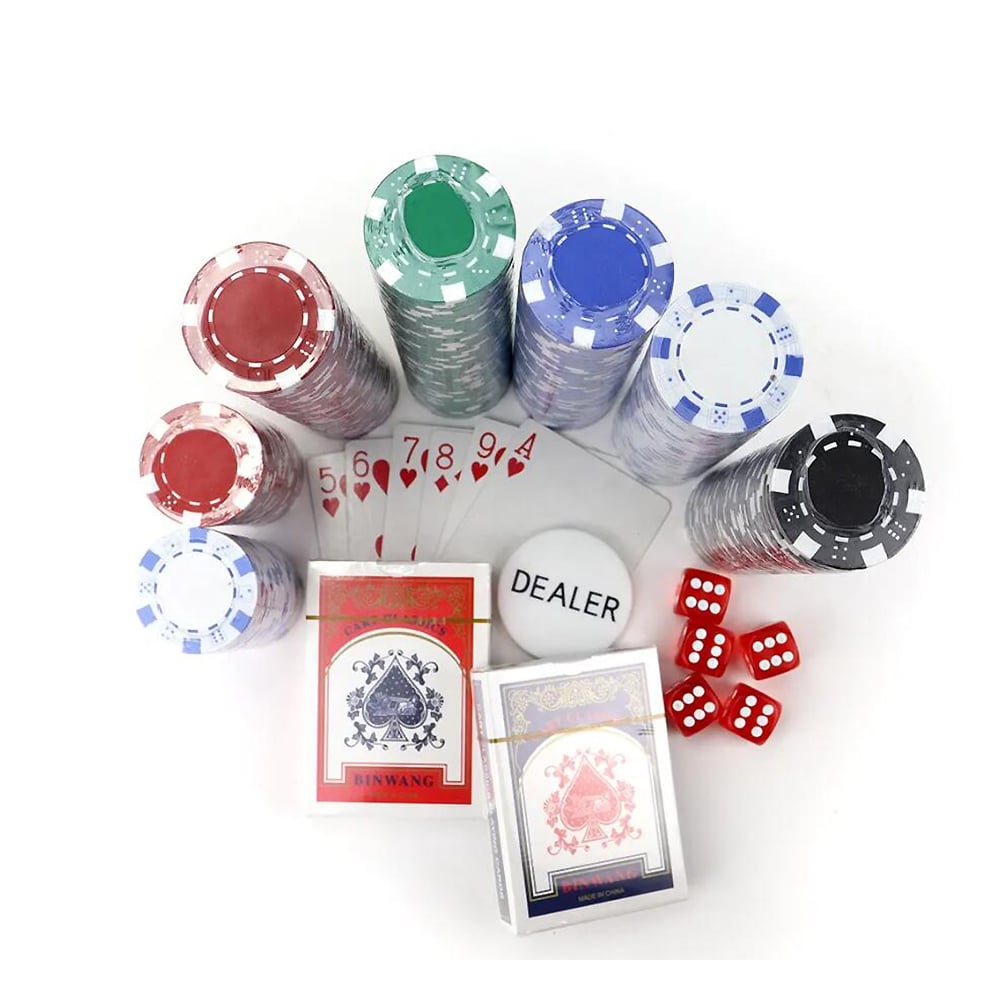 Pokersett i koffert med 300 sjetonger
