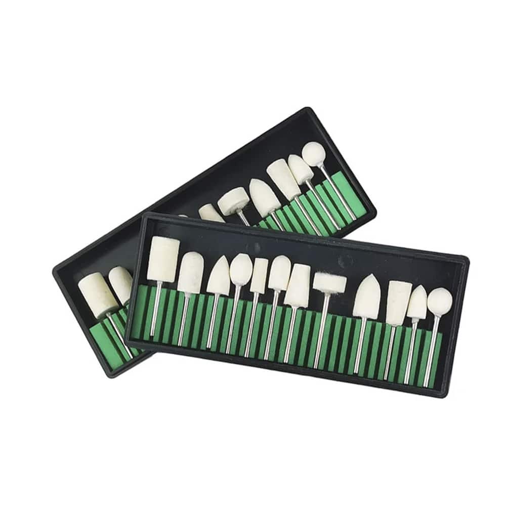 Neglebitsett - 12 deler - for polering og forming