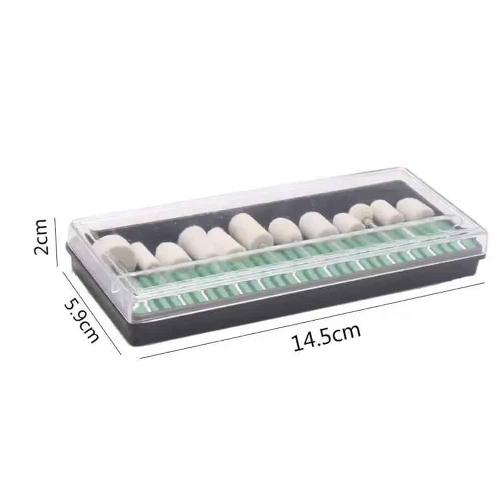 Neglebitsett - 12 deler - for polering og forming