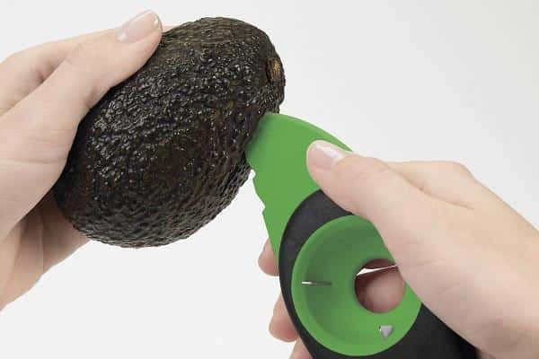 Avokado-slicer 3-i-1 multiverktøy med skallkniv, utkjerner og splitter